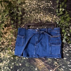 Fashion Nova Blue Mini Skirt